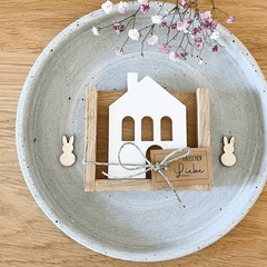 Silikonform Haus als Geschenk