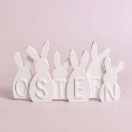 Silikonform Osterhasenfamilie mit OSTERN