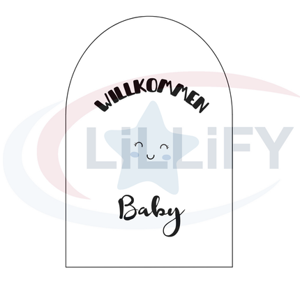 pdf vorlage willkommen baby blau