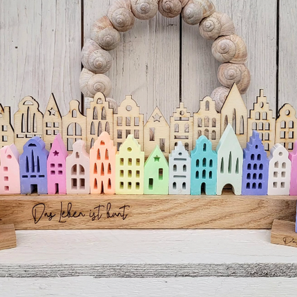 Grachtehäuschen 1 und 2 in Bunt