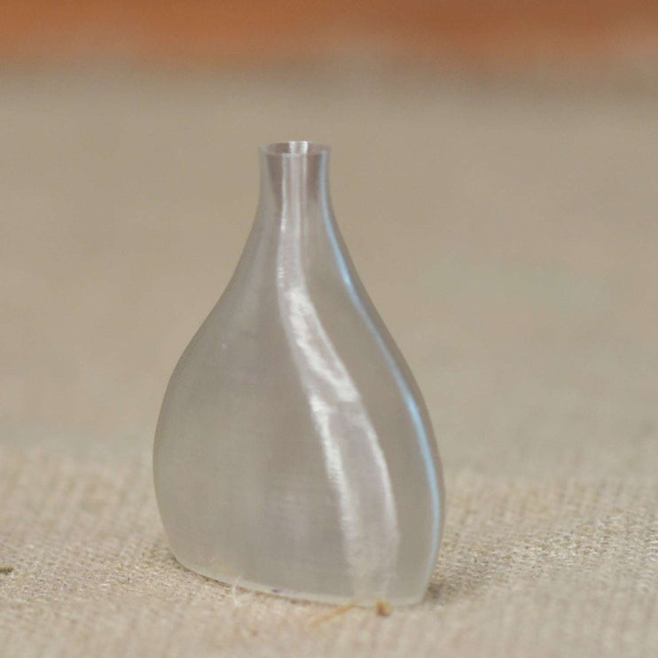 Flache Minivase transparent 3d gedruckt