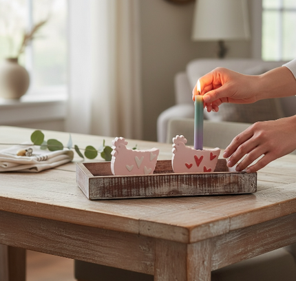 Henne Herzilein Silikonform zum Gießen für Ostern mit Kerze 