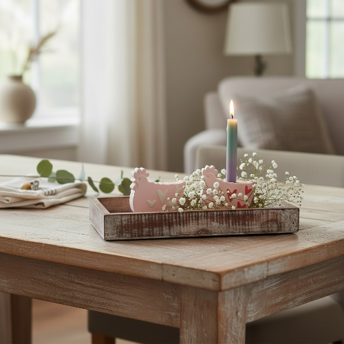 Henne Herzilein Silikonform zum Gießen für Ostern mit Schleierkraut