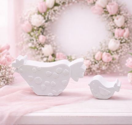 Silikonform Henne mit Kücken für Ostern gestaltet