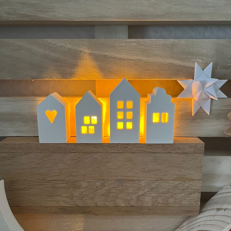 Silikonform Mini Lichterhäuser für Ballonlichter