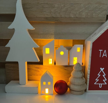 Silikonform Mini Lichterhäuser für Ballonlichter