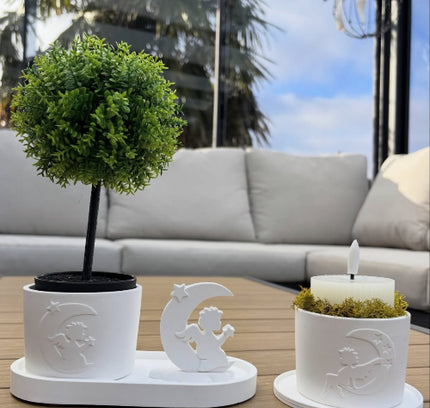 Becher mit Engel Solin und Luna und der Engel gegossen mit Silikonformen von Lillify