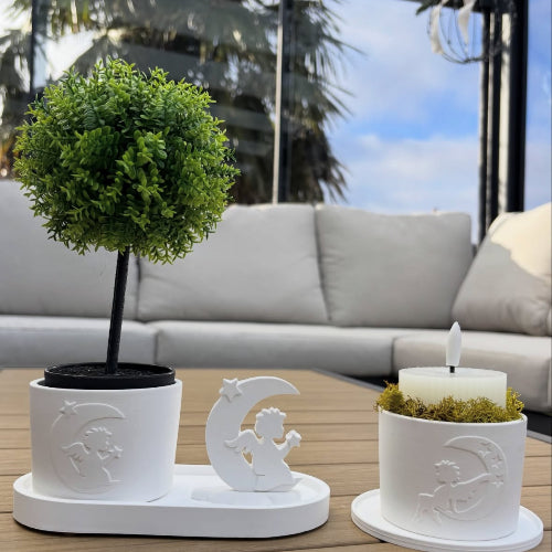 Becher mit Engel Solin und Luna und der Engel gegossen mit Silikonformen von Lillify