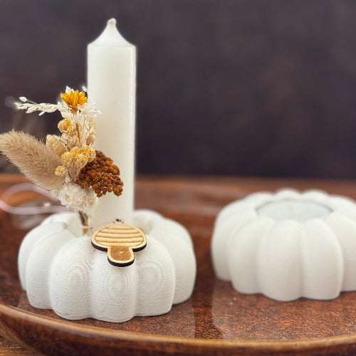 Kürbis Silikonform Für Kerzen & Deko – Lebensmittelechte Gießform Mit Deckel, Zum Selbermachen Von Kerzenhaltern & Teelichtern – Inkl. 3D Halloween-Design