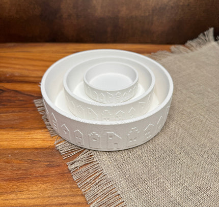 Silikonform Schalen mit Häuschen in drei Größen