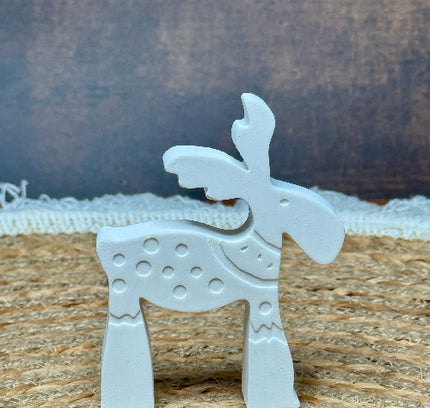 Silikonform Elch Nils im Strickpulli, Weihnachtsdeko