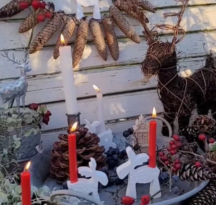 Silikonformen Elche mit Kerzen