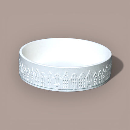 Silikonform Schale mit Grachtenhäuschern  modern, urban