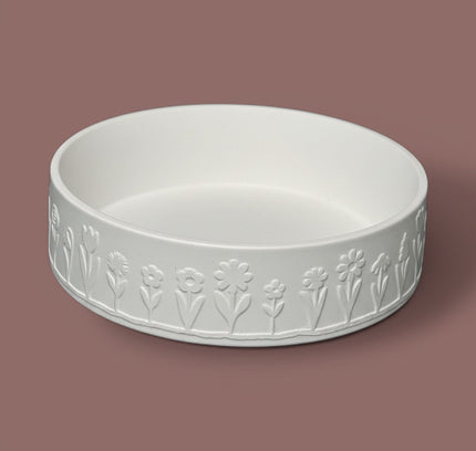 Silikonform für eine Schale mit Blumenmustern