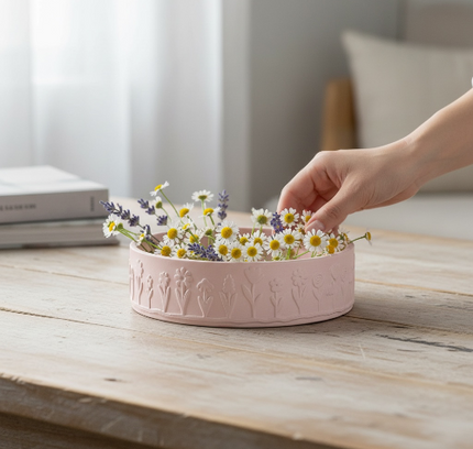 Silikonform für eine Schale FLORINA, Frühling, Blumen