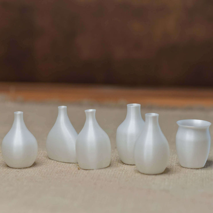 Set Minivasen weiß