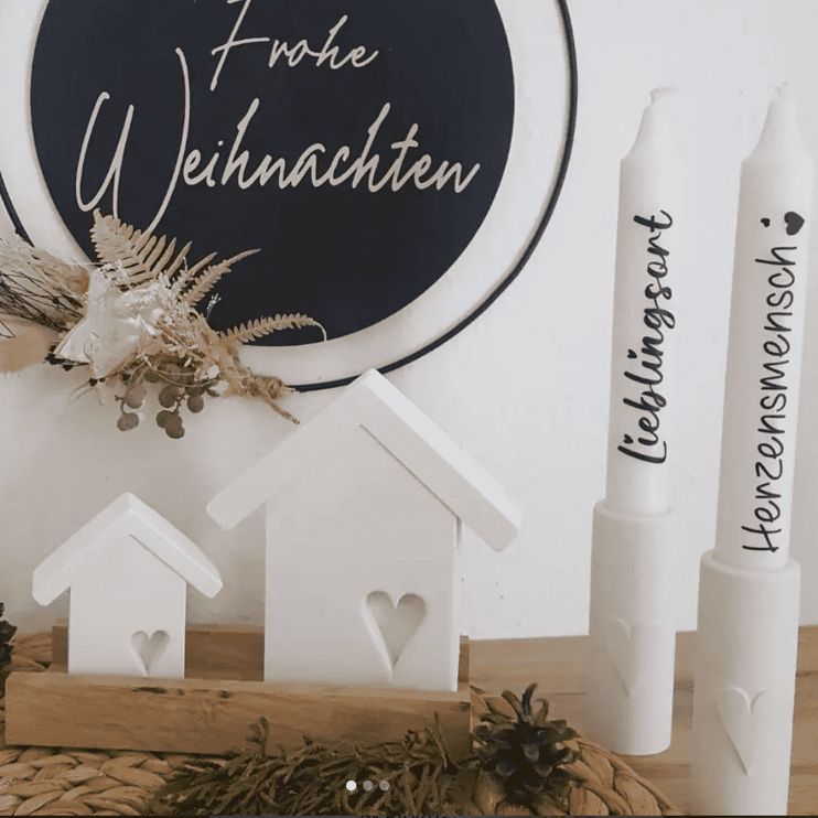 Silikonform Haus mit Herz gross und klein