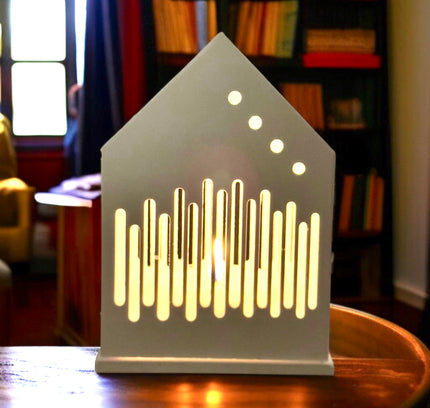 Silikonform Lichthaus Kark Huus beleuchtet