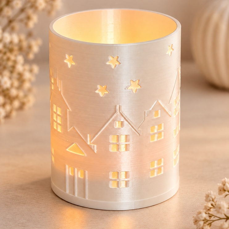 3D Druck Datei Häuschen Windlicht