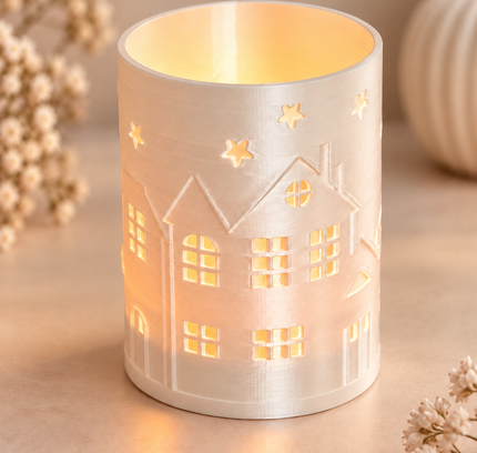 3D Druck Datei Häuschen Windlicht