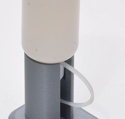 Halter für kleine Klebeflaschen grau