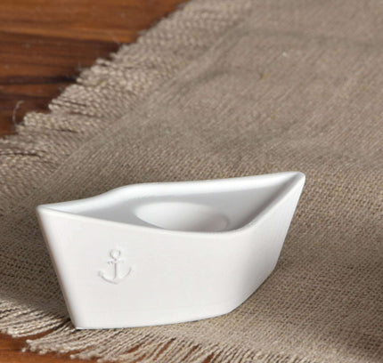 Ein Schiffskerzenhalter mit Anker gegossen mit Gießmasse 