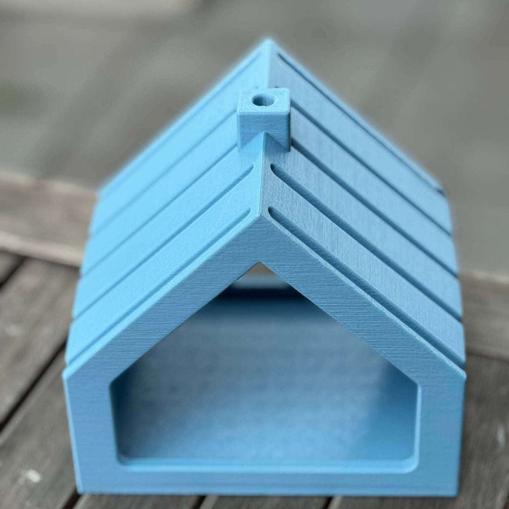 Vogel Futterhaus Rauchblau